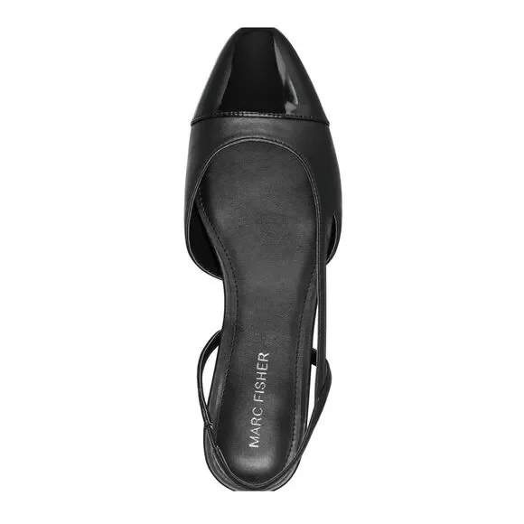 Marc Fisher Dela Closed Toe Sling Back Dress Flat Black Size 7 - Picture 5 of 13